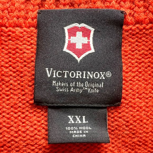 Victorinox Swiss Army Brand 100% Wool Sweater w/Neckline Zip-Up! - Picture 10 of 10
